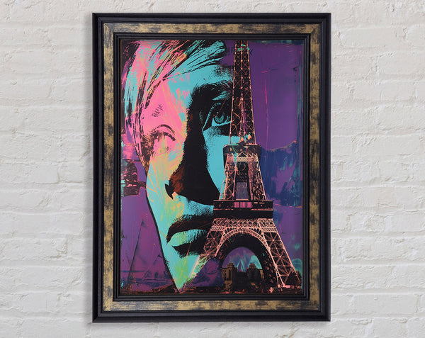 Eiffel Woman Framed Print