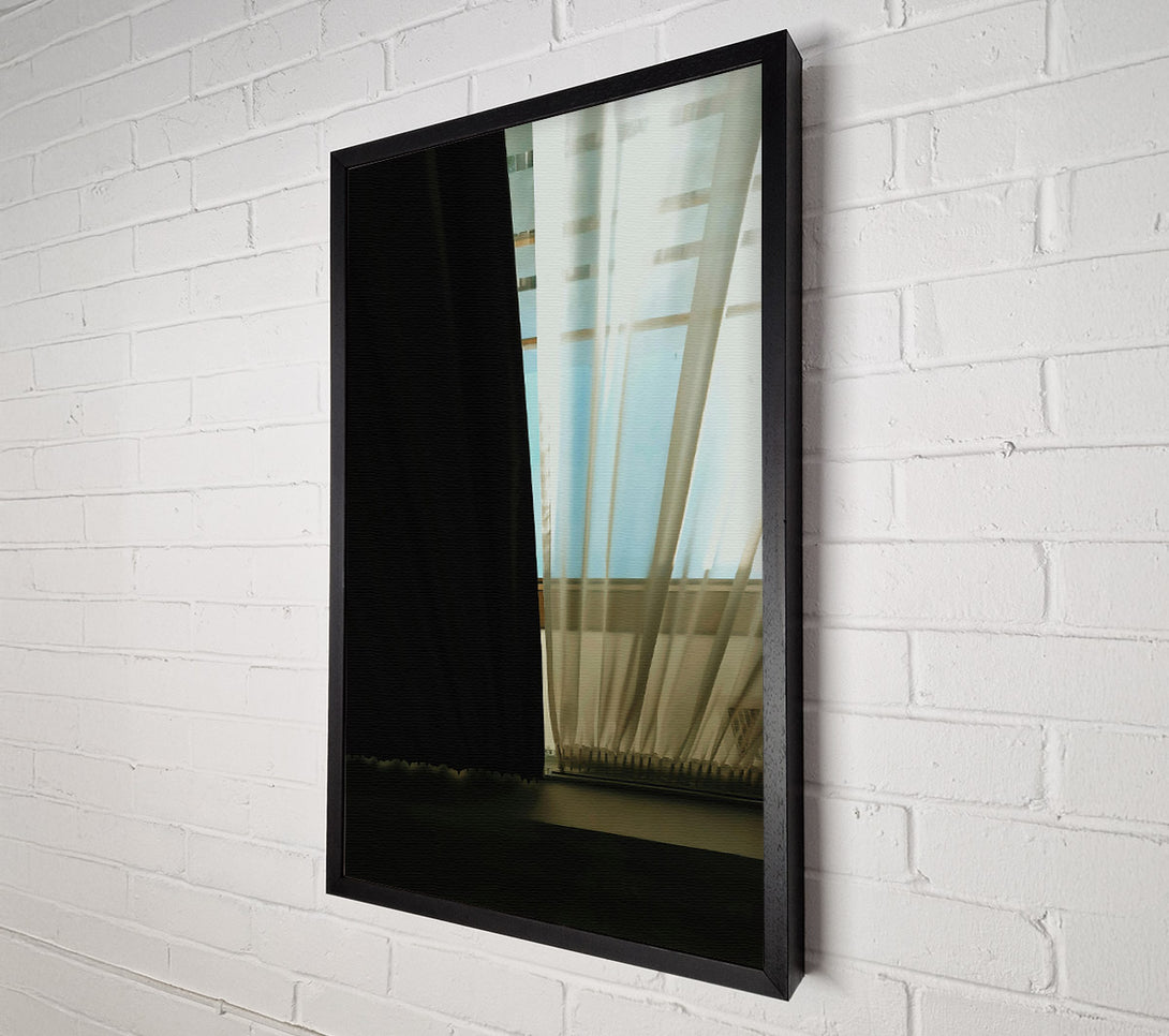  A Canvas Print of Pale Blue Curtains Canvas Wall Art