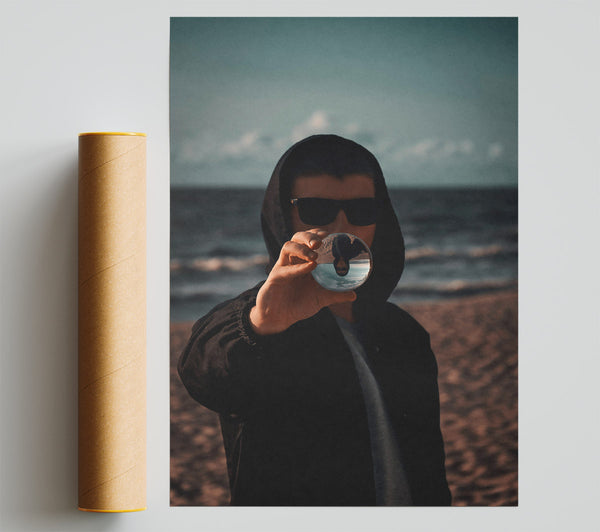 Black Lens Reflections Print