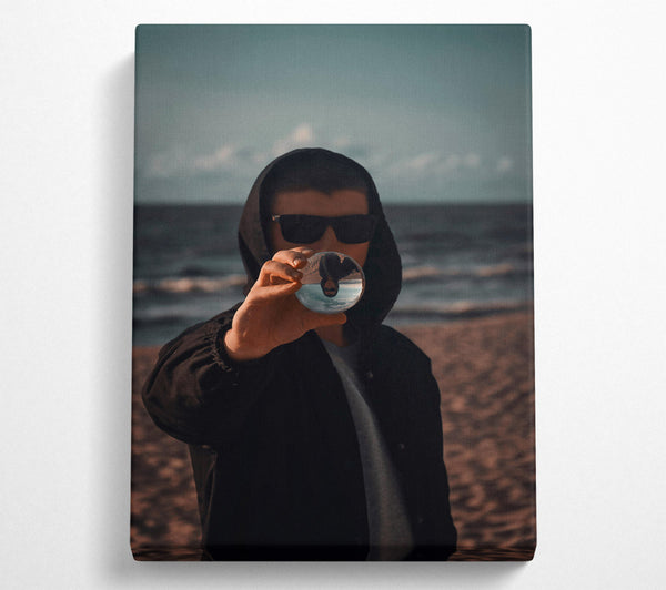  A Canvas Print of Black Lens Reflections Canvas Print