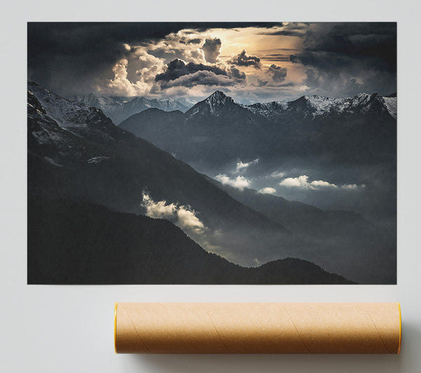 Gray Mountain Peaks Print