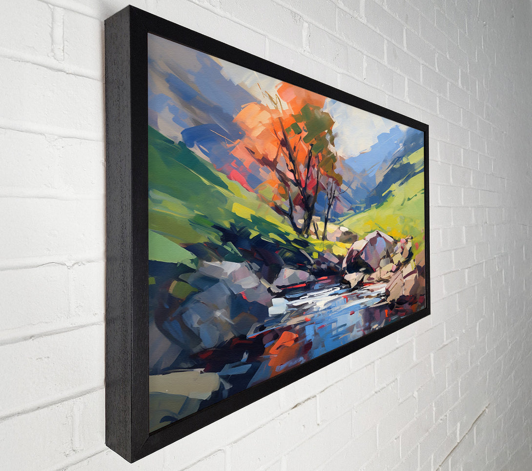  A Canvas Print of Orange Stream Valley Canvas Wall Art