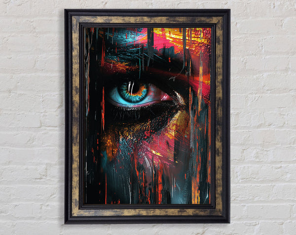 Electric Face Framed Print