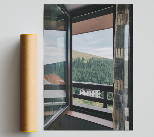 Green Mountain View Print