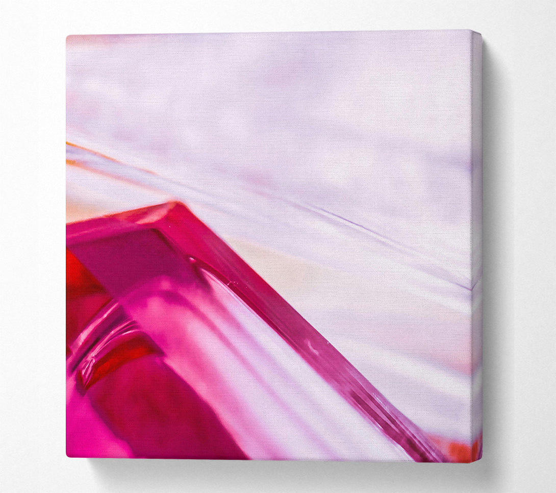  A Canvas Print of Magenta Glass Reflection Canvas Wall Art