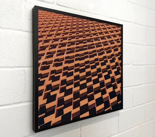 Orange Grid Perspective