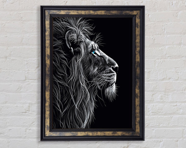 Elegant Lion Framed Print