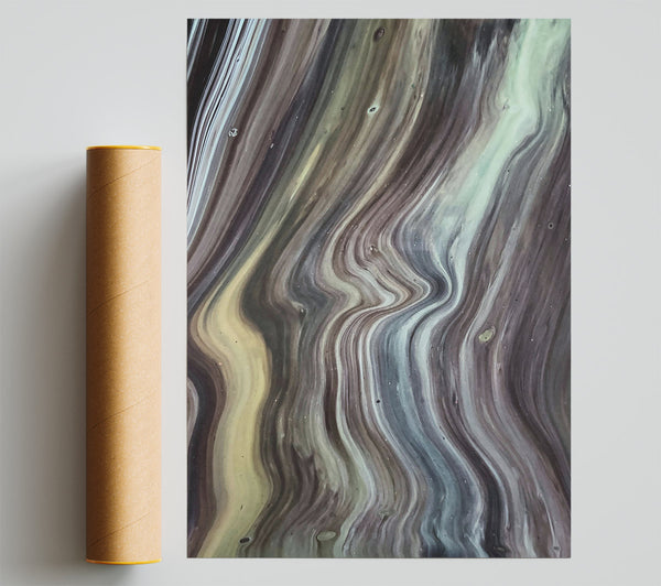 Grey Swirling Abstract Giclee Print