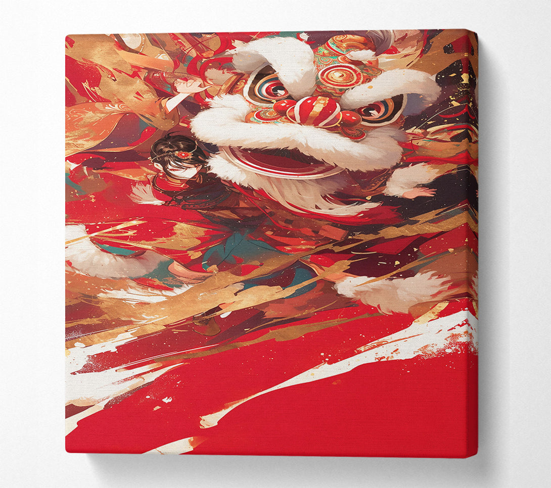  A Canvas Print of Crimson Dance Of Fortune. Canvas Wall Art