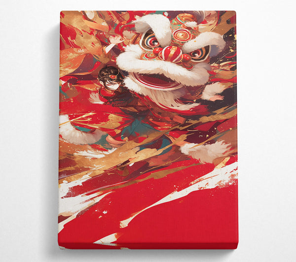  A Canvas Print of Crimson Dance Of Fortune. Canvas Wall Art