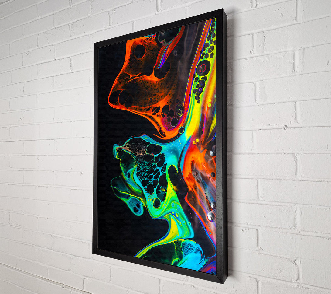  A Canvas Print of Orange Cosmic Flow Canvas Wall Art