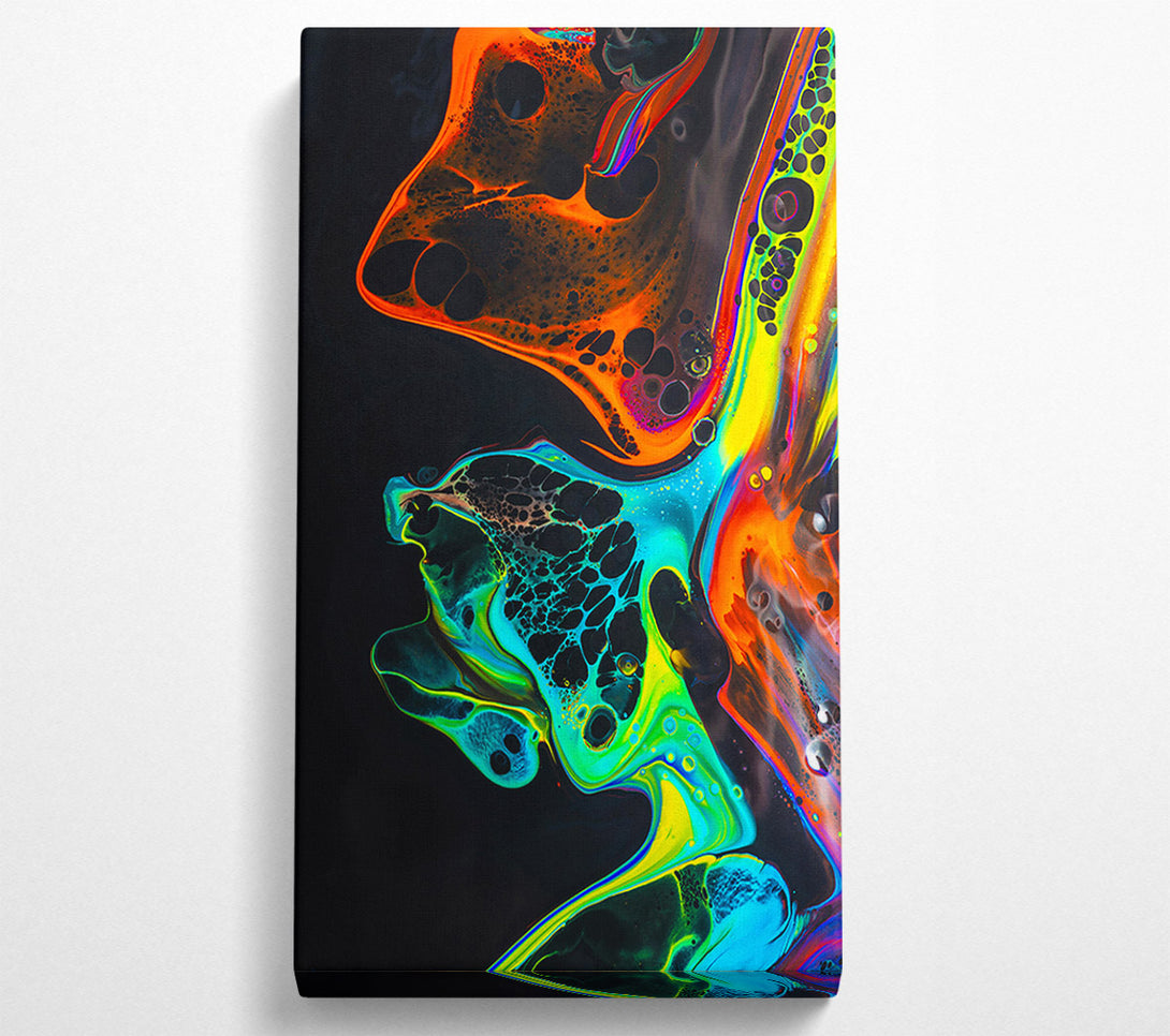  A Canvas Print of Orange Cosmic Flow Canvas Wall Art
