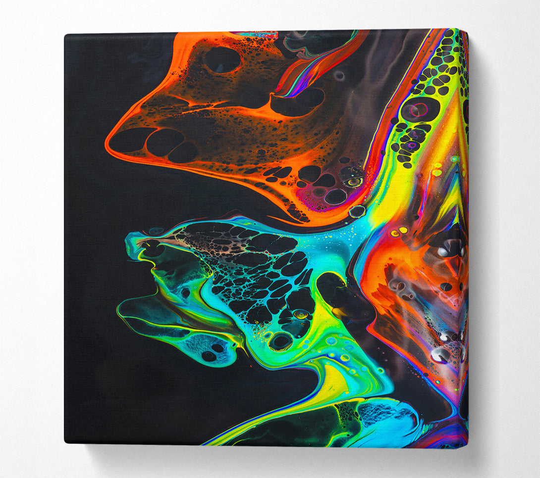  A Canvas Print of Orange Cosmic Flow Canvas Wall Art