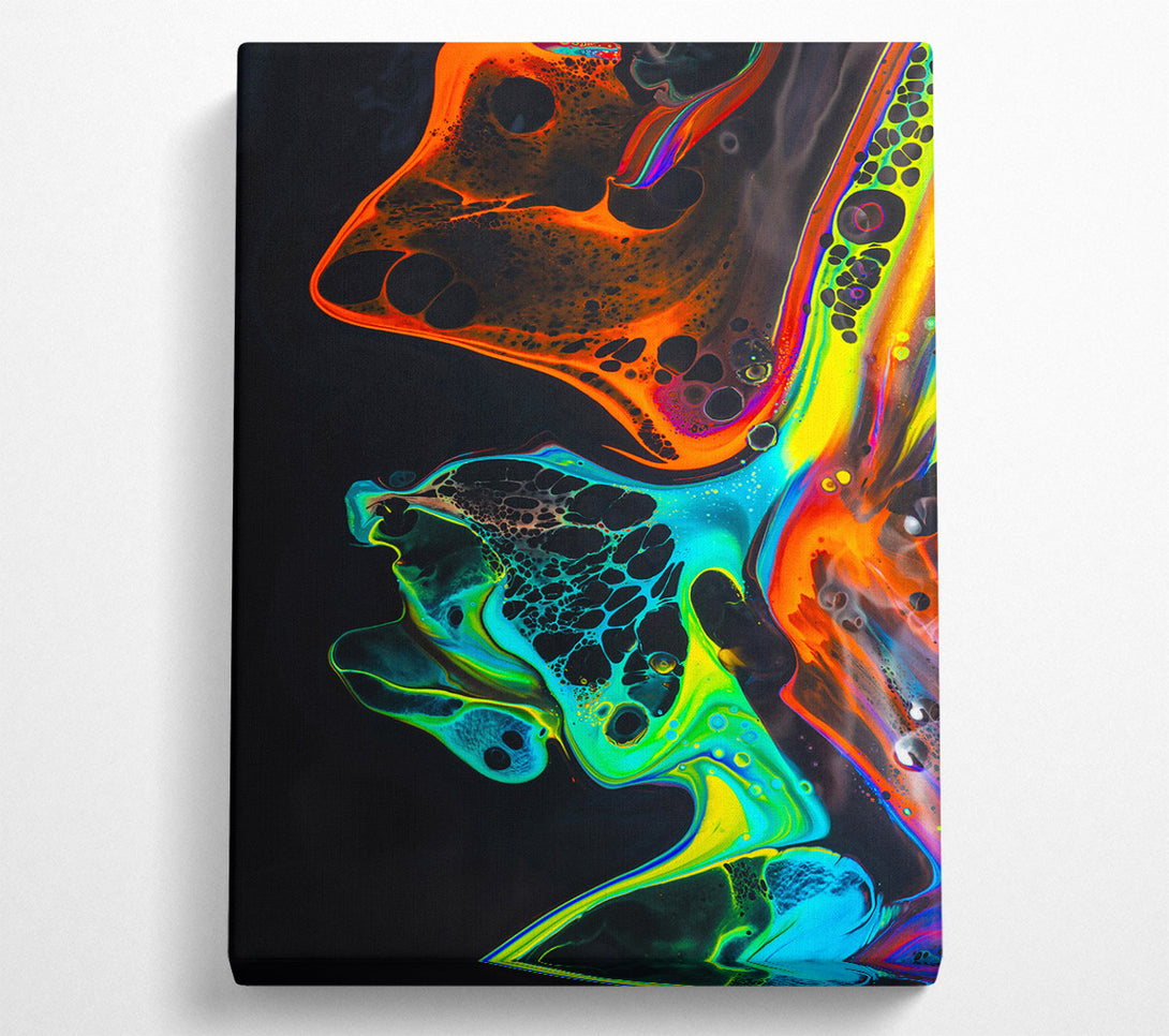  A Canvas Print of Orange Cosmic Flow Canvas Wall Art