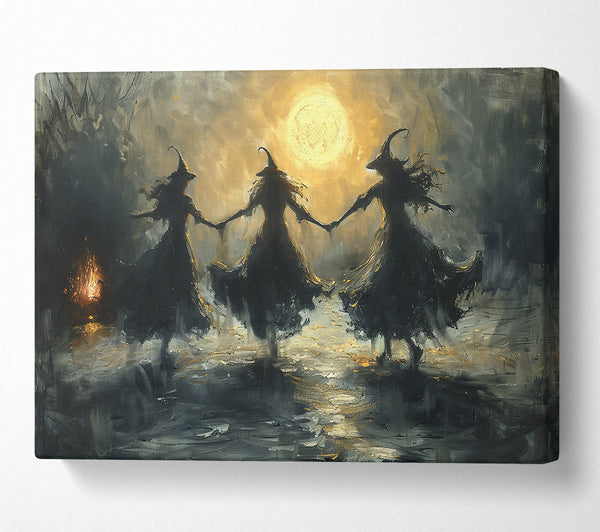  A Canvas Print of Golden Moon Dance Canvas Art