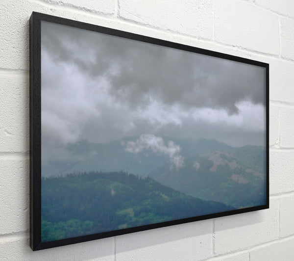 Gray Clouds Over Hills