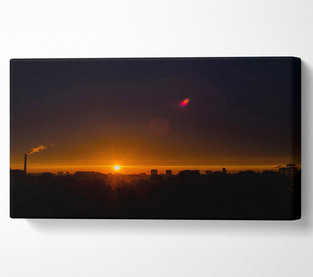  A Canvas Print of Orange City Skyline Canvas Art