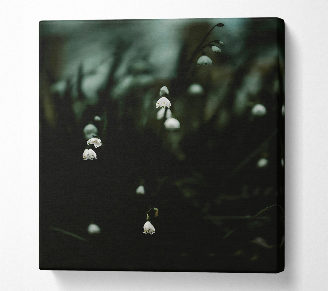 A Canvas Print of Dark Green Blooms Canvas Print