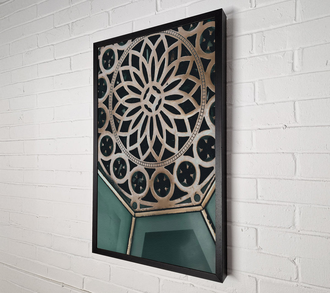  A Canvas Print of Copper Octagonal Design Canvas Print