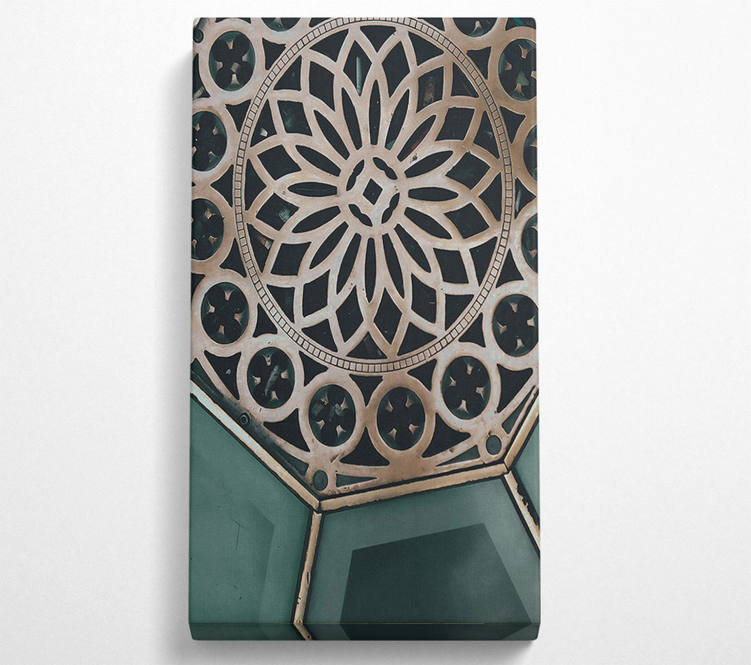  A Canvas Print of Copper Octagonal Design Canvas Print