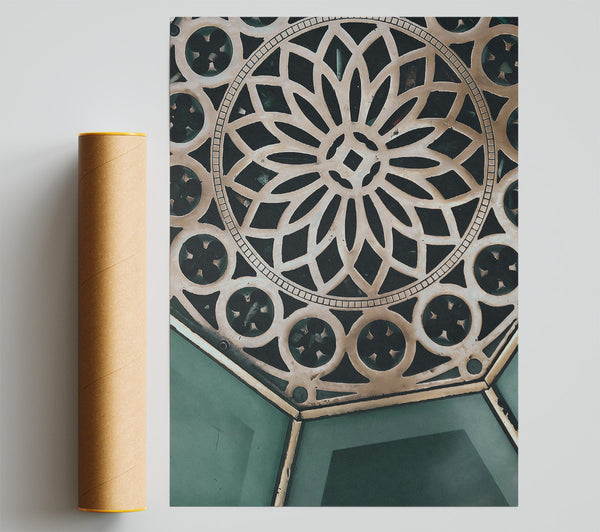 Copper Octagonal Design Poster
