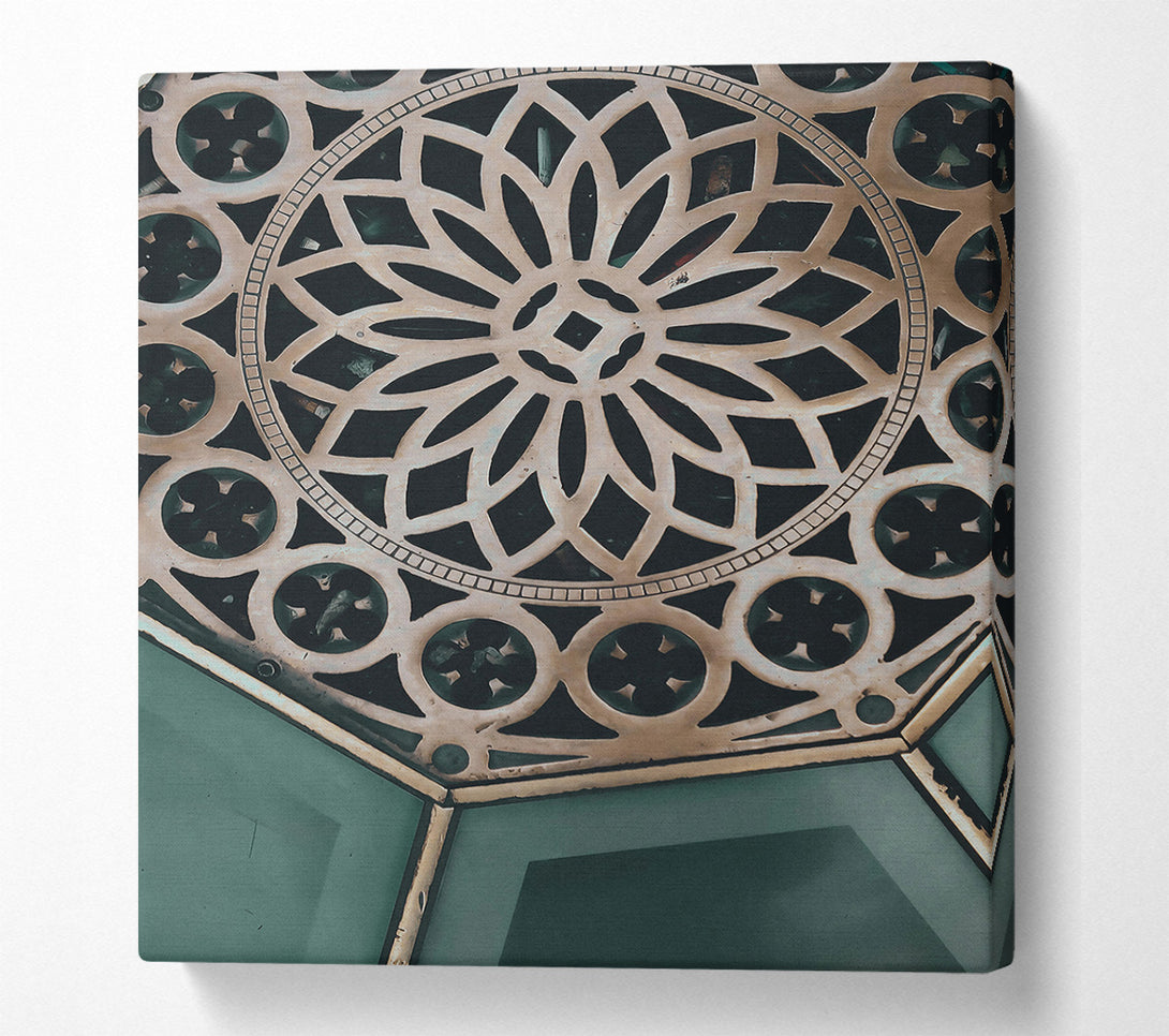  A Canvas Print of Copper Octagonal Design Canvas Print