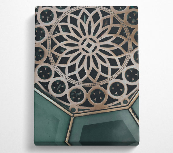  A Canvas Print of Copper Octagonal Design Canvas Print