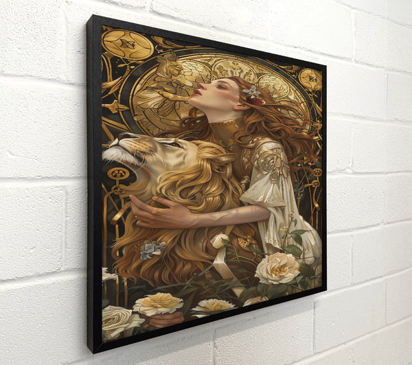 Golden Embrace Of Lions