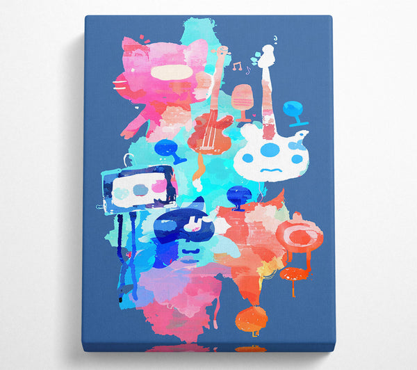  A Canvas Print of Blue Mood Music Canvas Wall Art