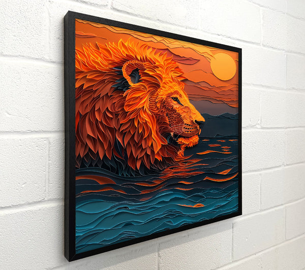 Orange Lion Sunset
