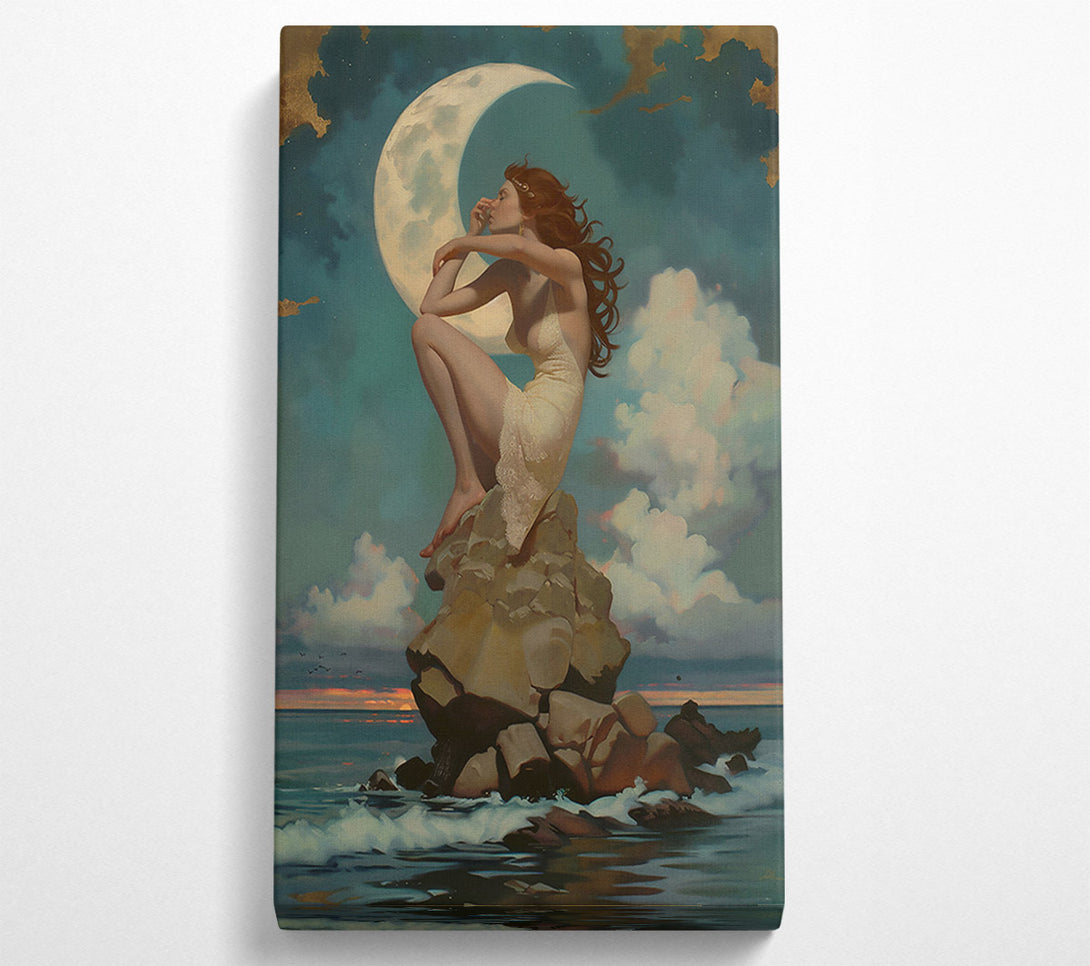  A Canvas Print of Azure Moon Maiden Canvas Wall Art