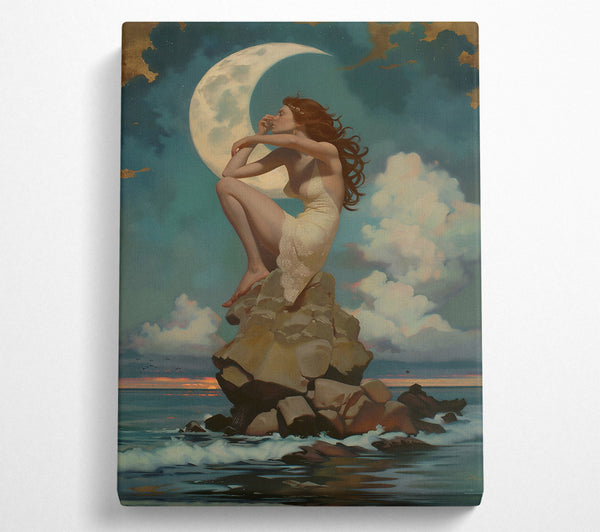  A Canvas Print of Azure Moon Maiden Canvas Wall Art