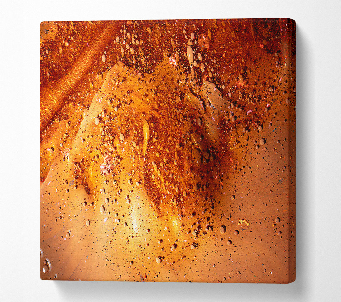  A Canvas Print of Amber Cosmic Burst Canvas Art