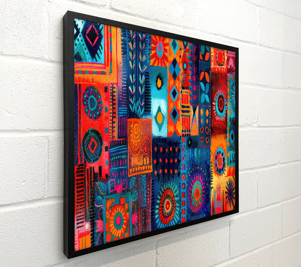 Orange Geometric Symphony