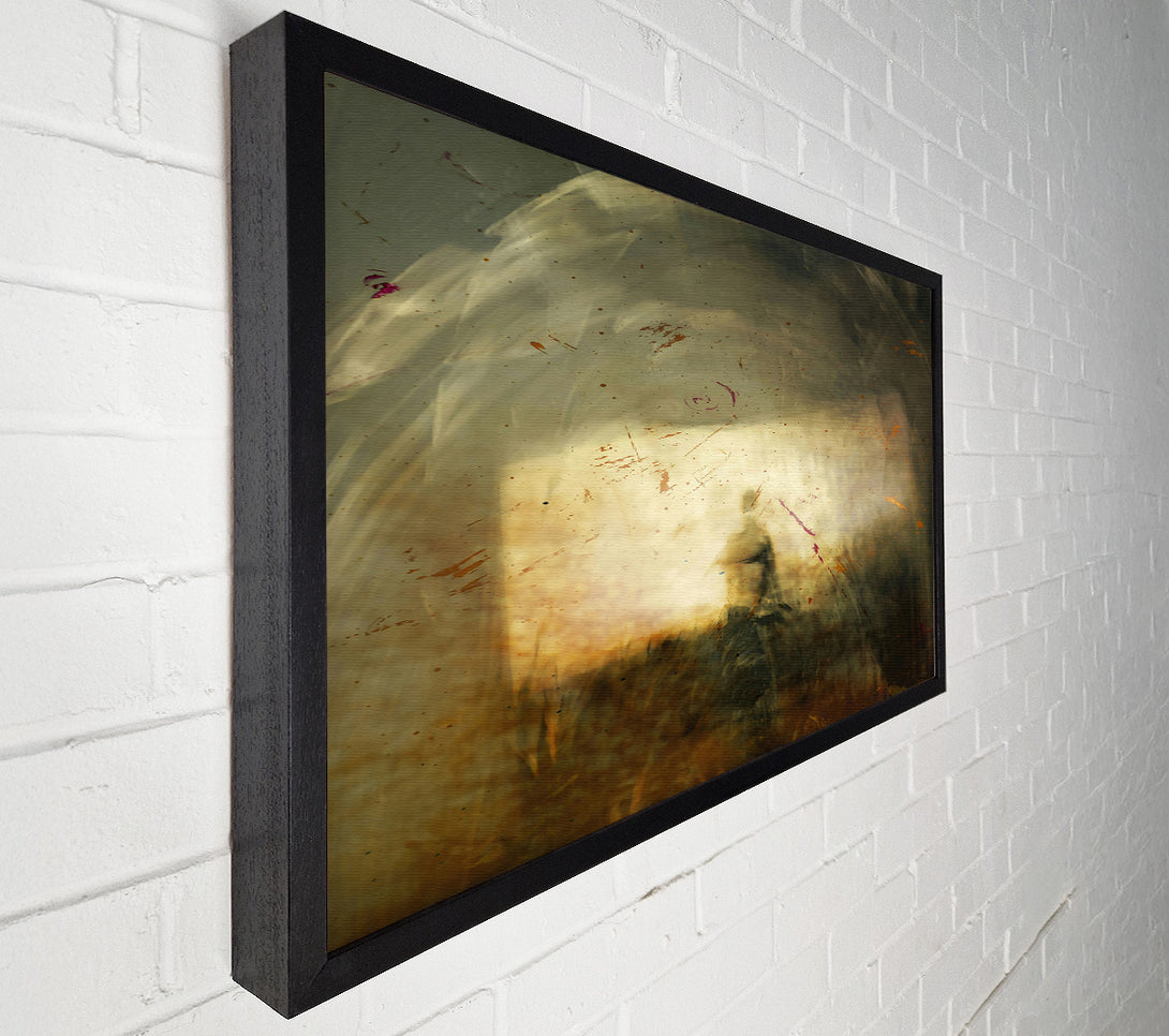  A Canvas Print of Golden Figure In Fog Canvas Art