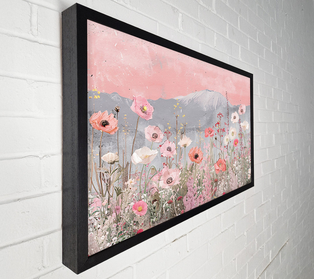  A Canvas Print of Pink Mountain Meadow Canvas Art