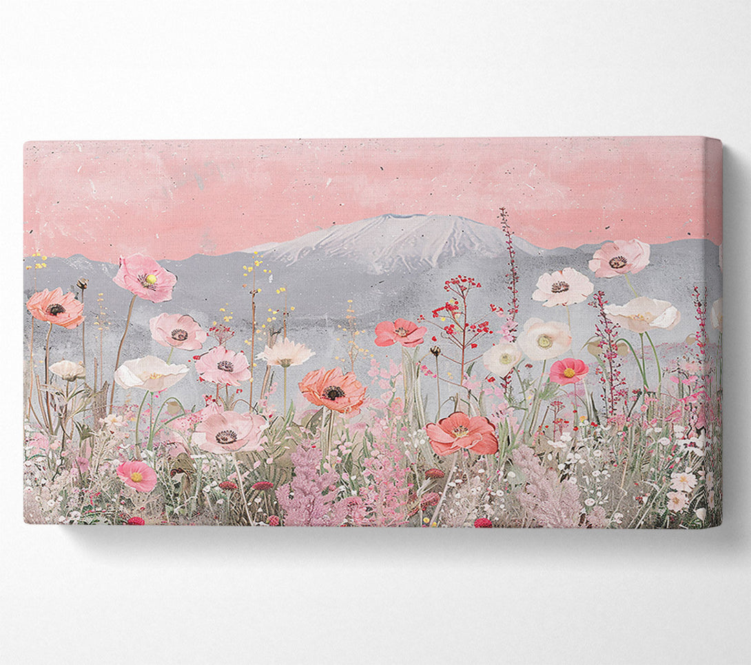  A Canvas Print of Pink Mountain Meadow Canvas Art