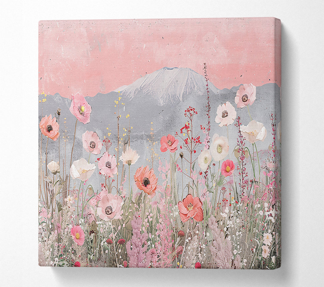  A Canvas Print of Pink Mountain Meadow Canvas Art