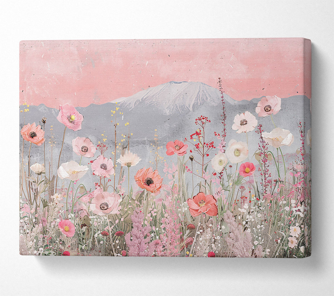  A Canvas Print of Pink Mountain Meadow Canvas Art