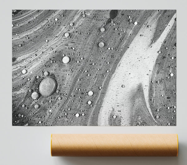 Silver Swirls And Bubbles Giclee Print