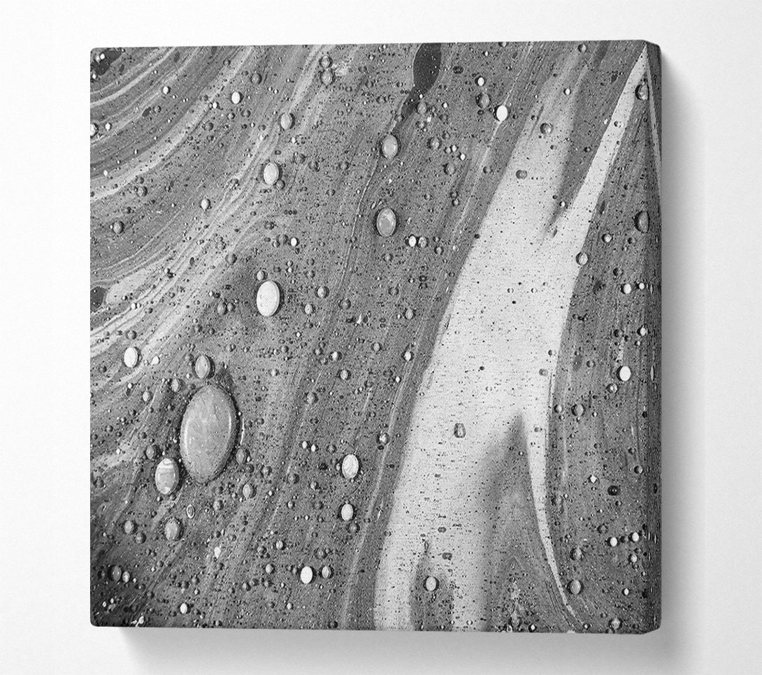  A Canvas Print of Silver Swirls And Bubbles Canvas Art