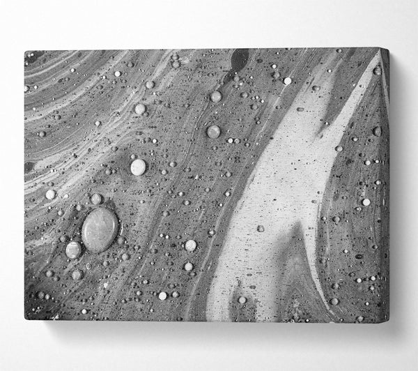  A Canvas Print of Silver Swirls And Bubbles Canvas Art