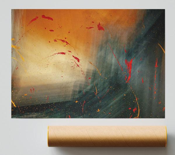 Orange Stormy Night Giclee Print