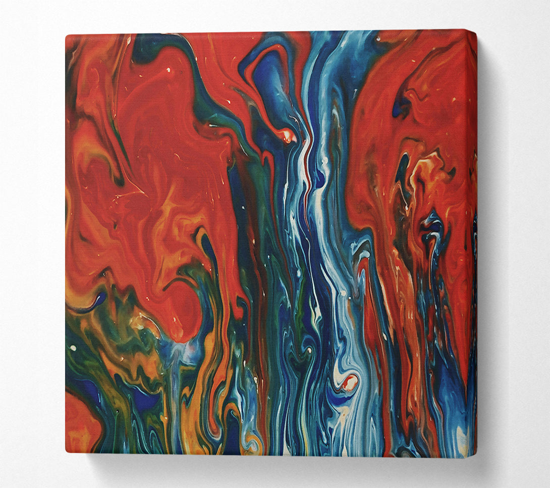  A Canvas Print of Crimson Swirls Of Fire Canvas Art