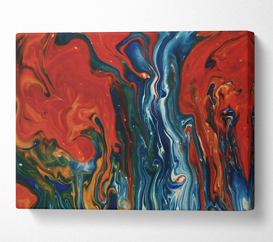  A Canvas Print of Crimson Swirls Of Fire Canvas Art