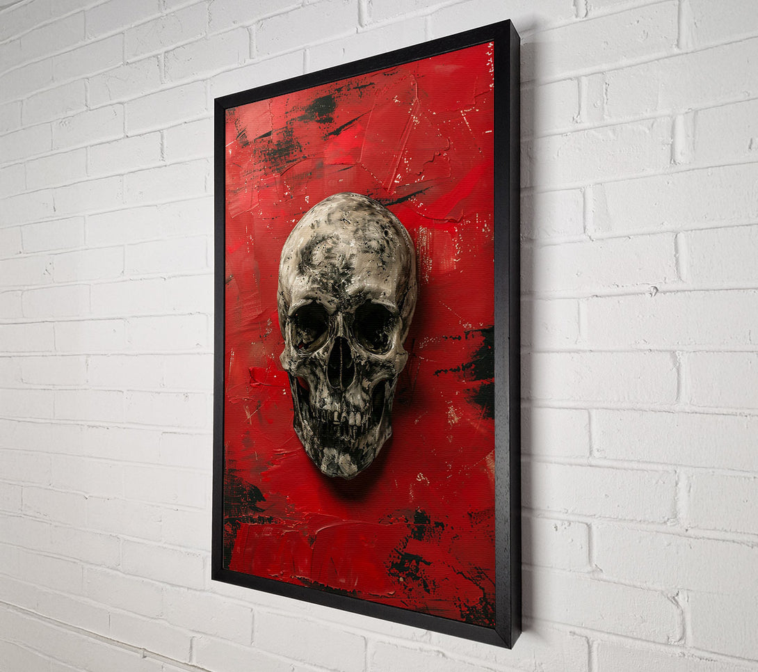  A Canvas Print of Crimson Skull Gaze Canvas Art