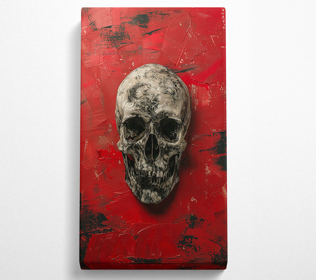  A Canvas Print of Crimson Skull Gaze Canvas Art