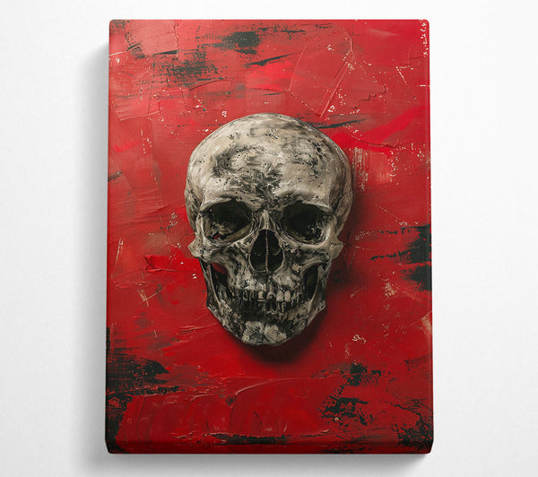  A Canvas Print of Crimson Skull Gaze Canvas Art