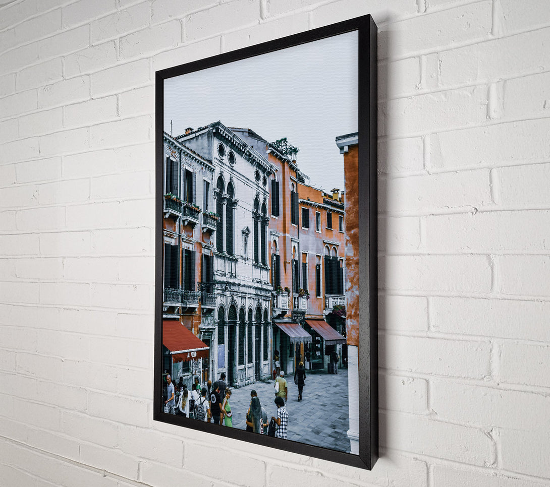  A Canvas Print of White Stone Alleyway Canvas Art