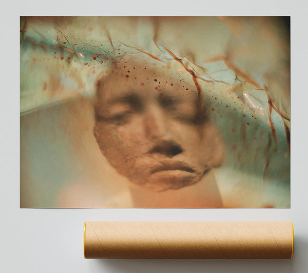 Teal And Red Veils Giclee Print